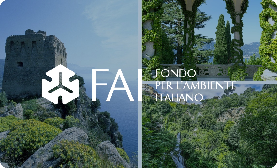 FAI (Fondo Ambiente Italiano) membership materials and Italian countryside